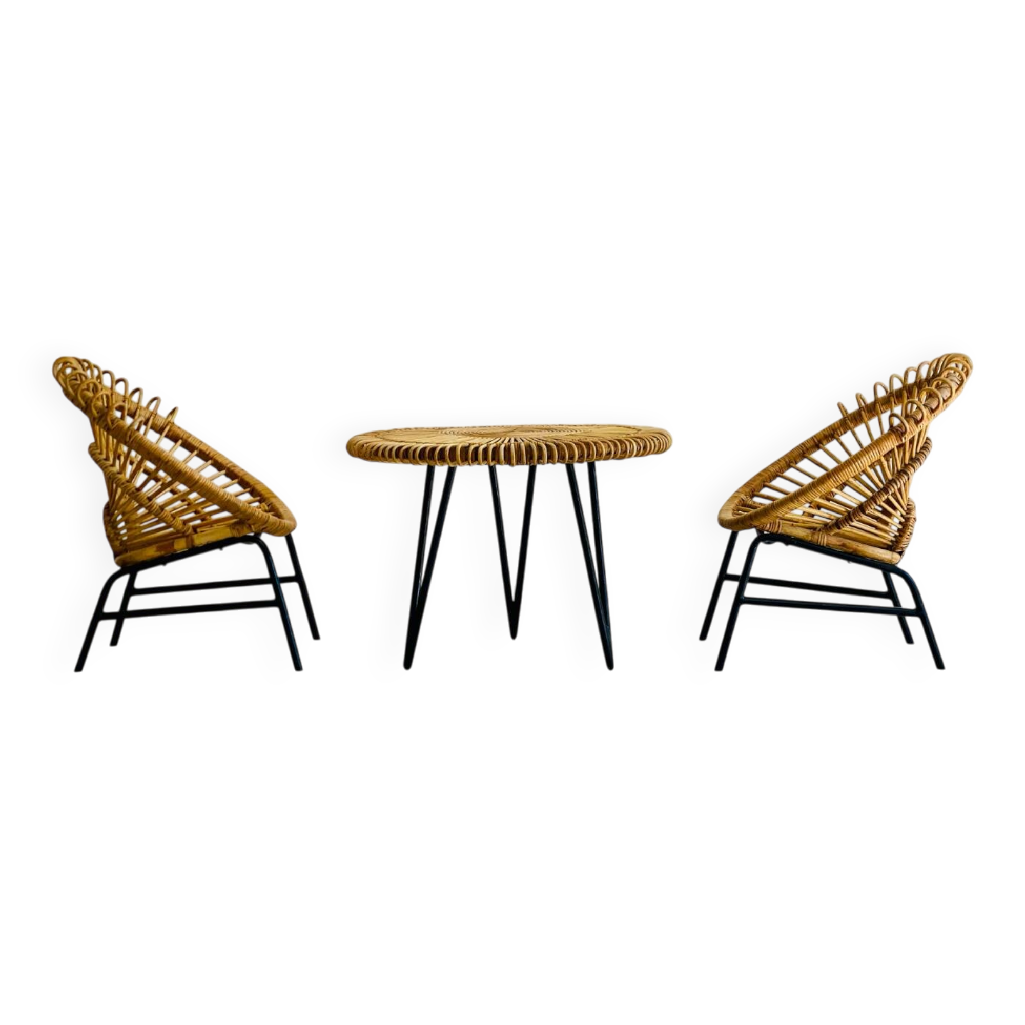 Children's rattan lounge set