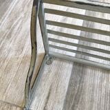 Gray-green patinated metal hat rack