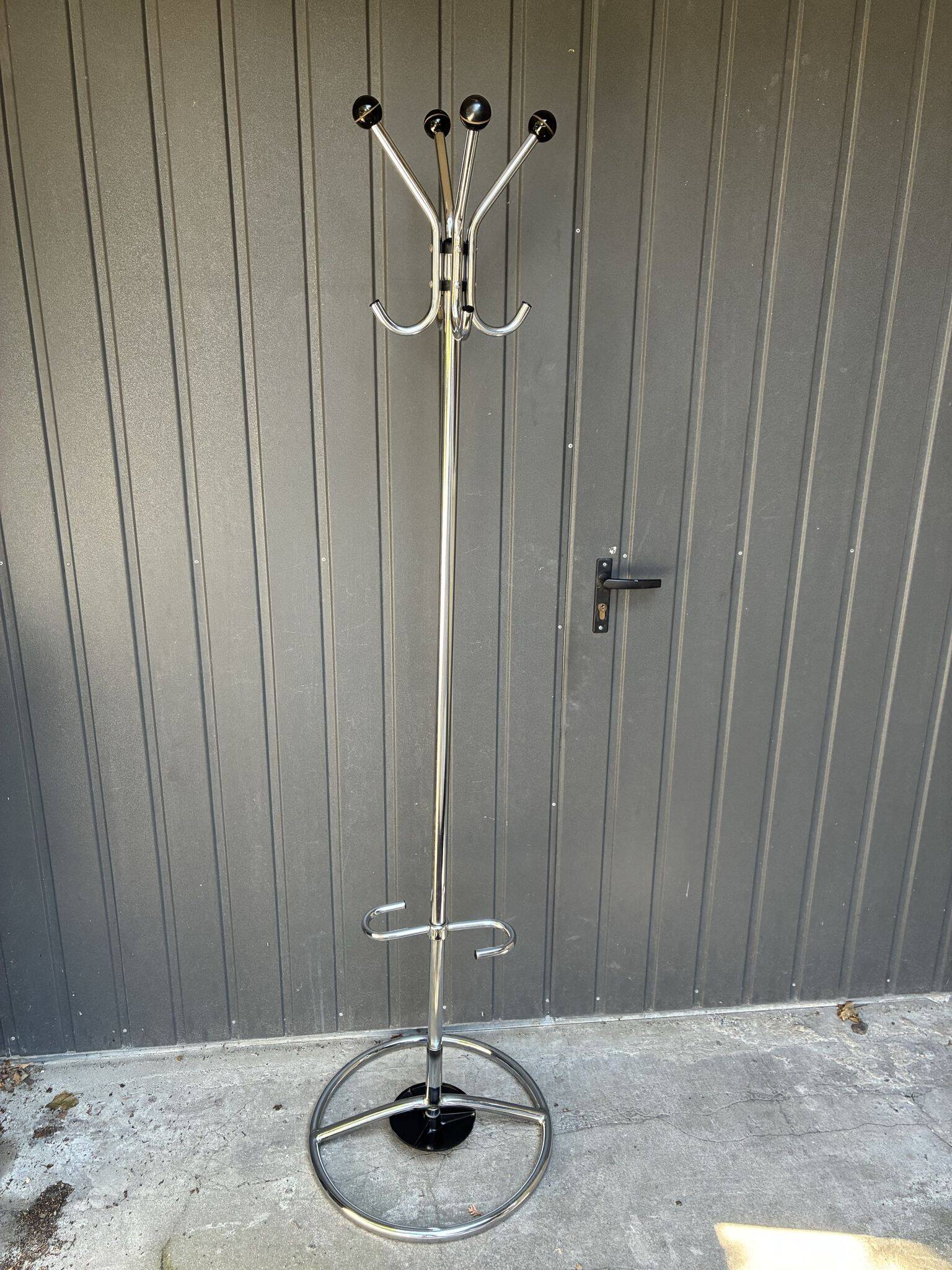 Kovona chromed coat stand, Czechoslovakia, 1950s