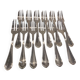 12 silver-plated metal cake forks by Christofle Spatours