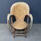 Fauteuil en bois tressé art populaire