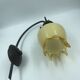 Decorative glass and metal wall light