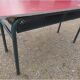 Metal and laminate table red