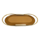 Oval 24k Gold Plated and Bronzed Pink Mirrored Tray by Umberto Mascagni