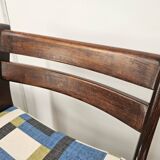 70s chairs for dining room in beech and Space Age fabric