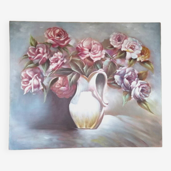 Oil painting bouquet of flowers 60x50 cm