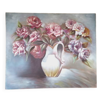 Oil painting bouquet of flowers 60x50 cm