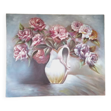 Oil painting of a bouquet of flowers 60x50 cm