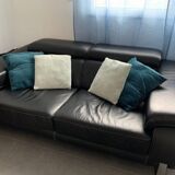 Château d'Ax leather sofa