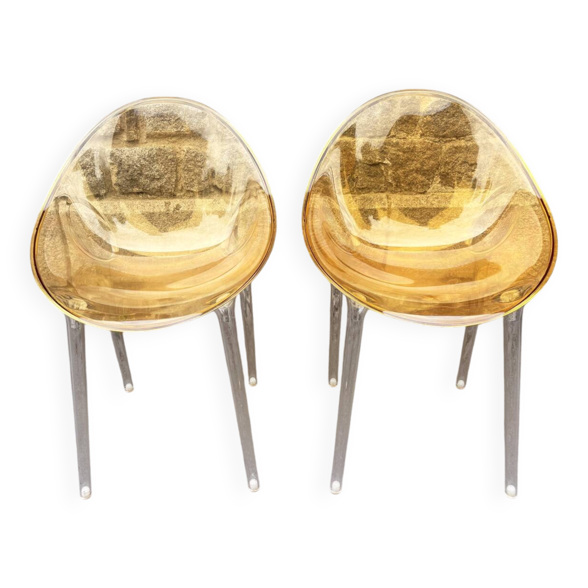 Paire chaises Mr. Impossible - Philippe Starck pour Kartell, it. 2000