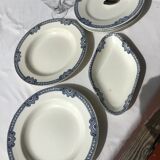 2 flat plates iron earth salins navy blue jumièges