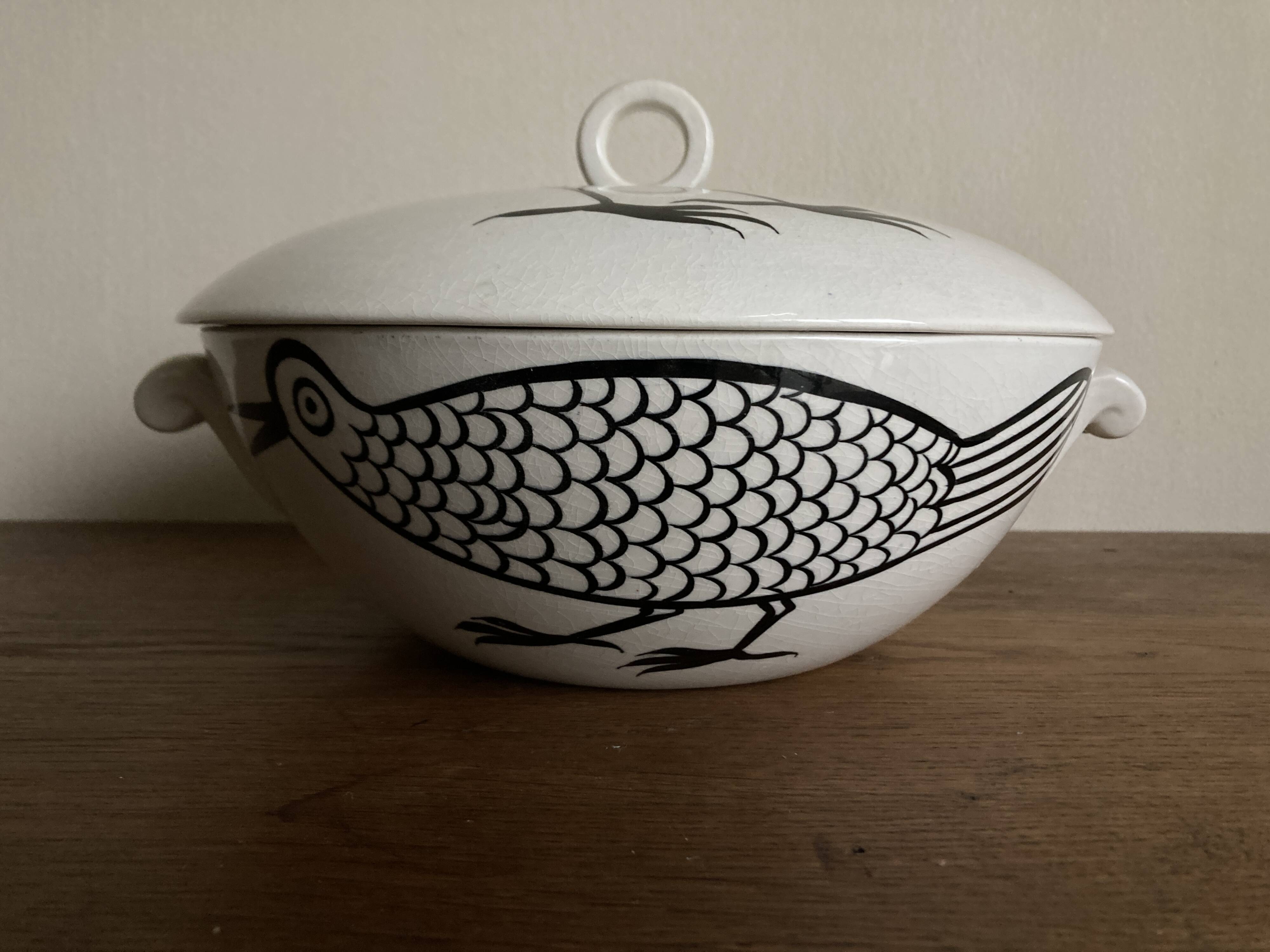 Robert Picault bird soup tureen by Robert Picault 1970
