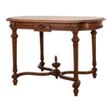 French Empire‑Style Oak Side Table with Gilt Details, ca. 1900