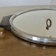 Oval mirror plateau, chrome brass and rosewood, Art Deco, 1920s 30s