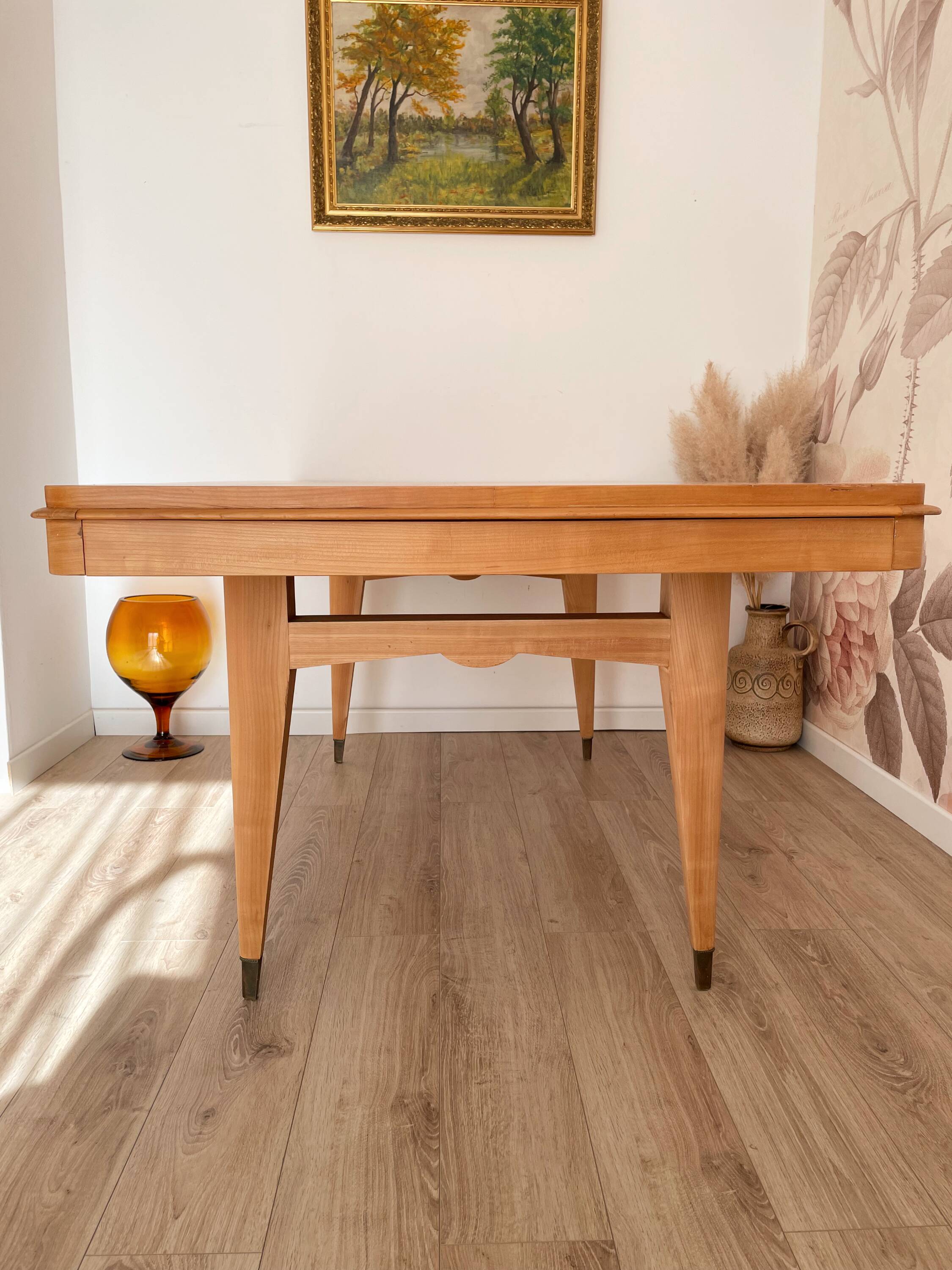 Table à manger des années 40/50 et ses rallonges