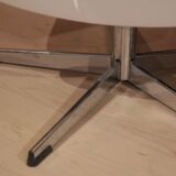 Space Age Lounge Chair, White Lacquer, Leather, Reptile Look, Germany, 1970s