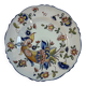 Flat plate in earthenware with polychrome decoration in Rouen style