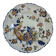 Flat plate in earthenware with polychrome decoration in Rouen style