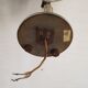 French Vintage Small Mirrored Backplate Wall Sconce Glass Arm & Bobeche