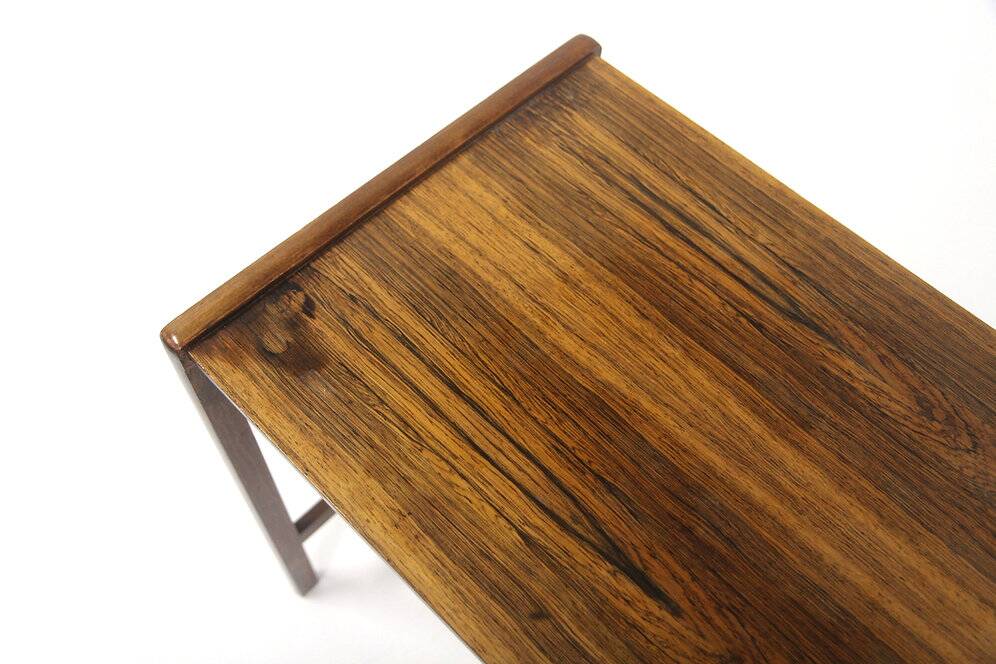 Set of 3 Scandinavian nesting tables in rosewood, Sweden, 1960.