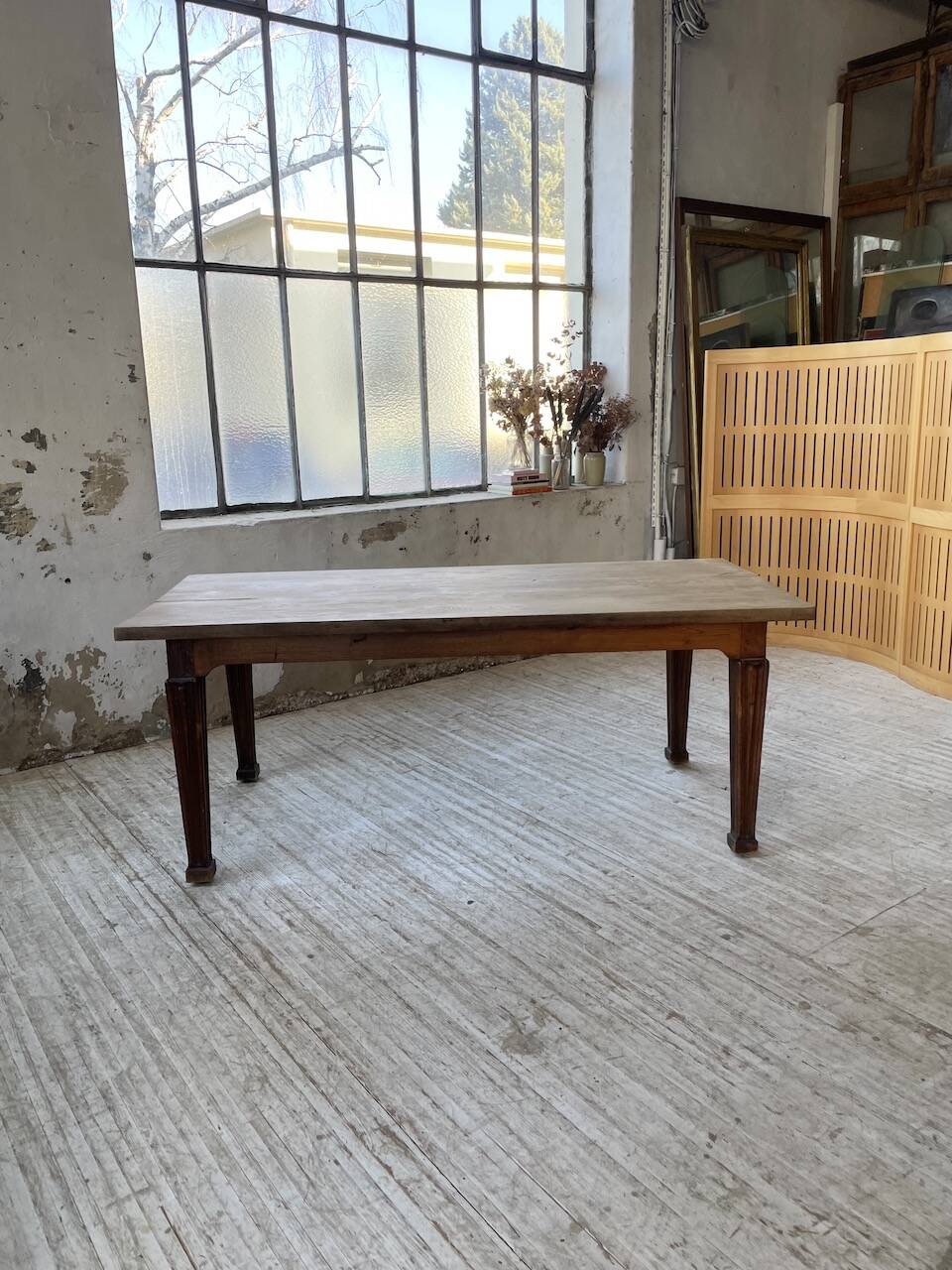 Solid oak farmhouse table 185cm