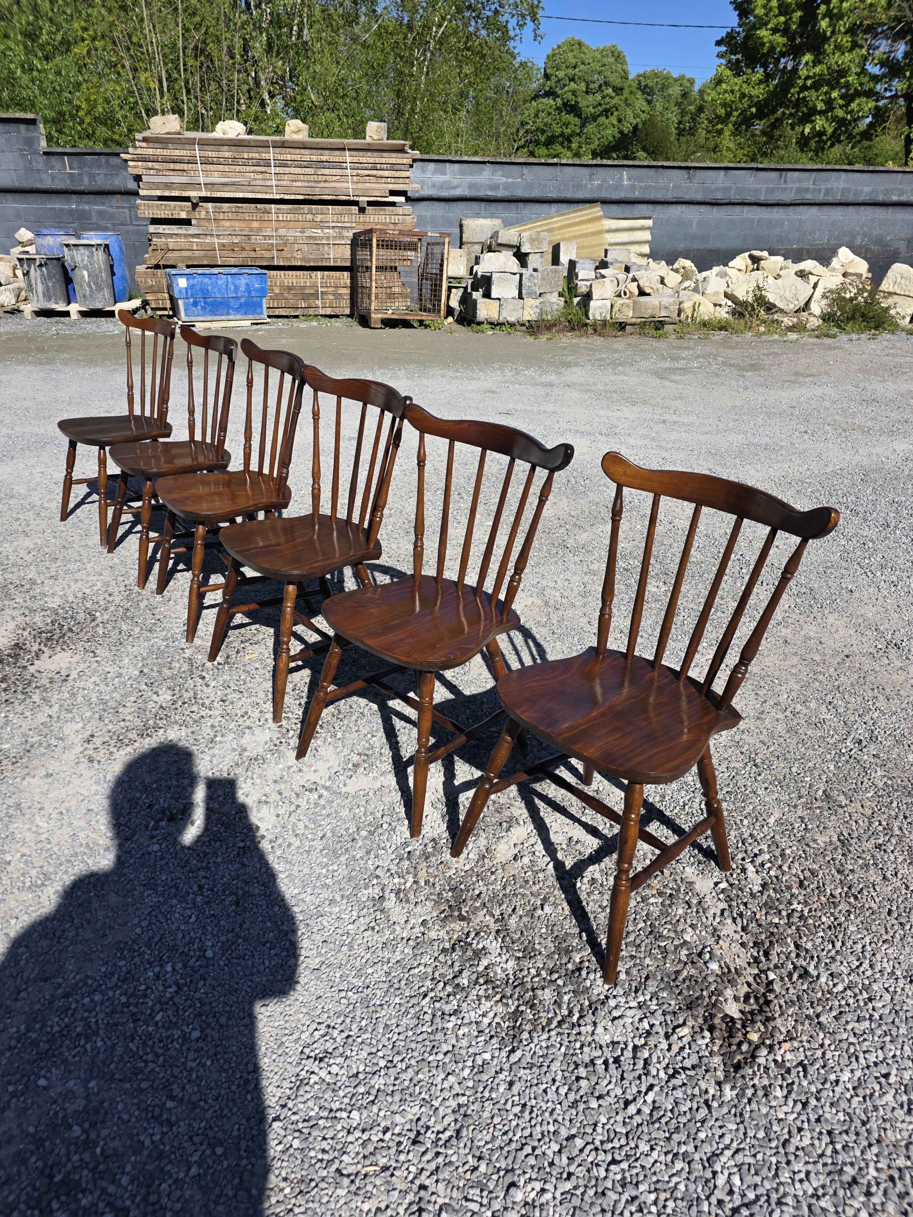 6 western beech chairs from the 1960s