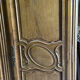 Norman Cauchoise wardrobe in medium oak, carved from the 19th century with a gendarme hat top.
