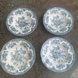 4 soup plates, Asian Pheasants, Enoch Wedgwood, vintage