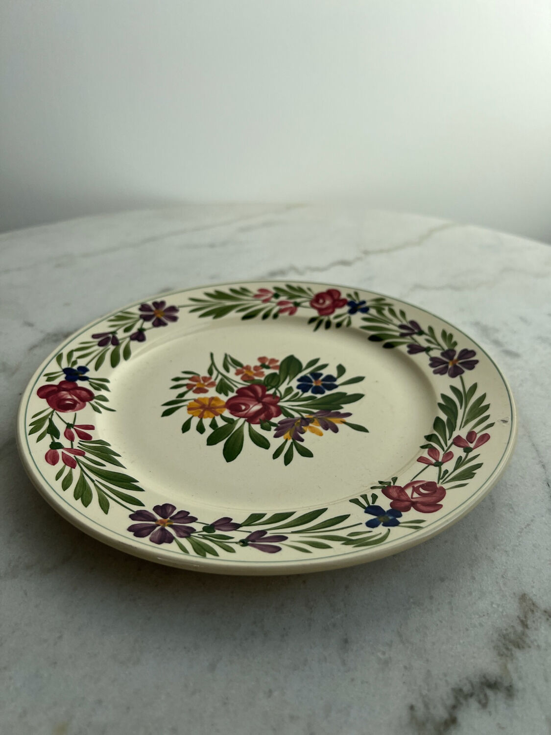 Floral plate - Sarreguemines Rusticana