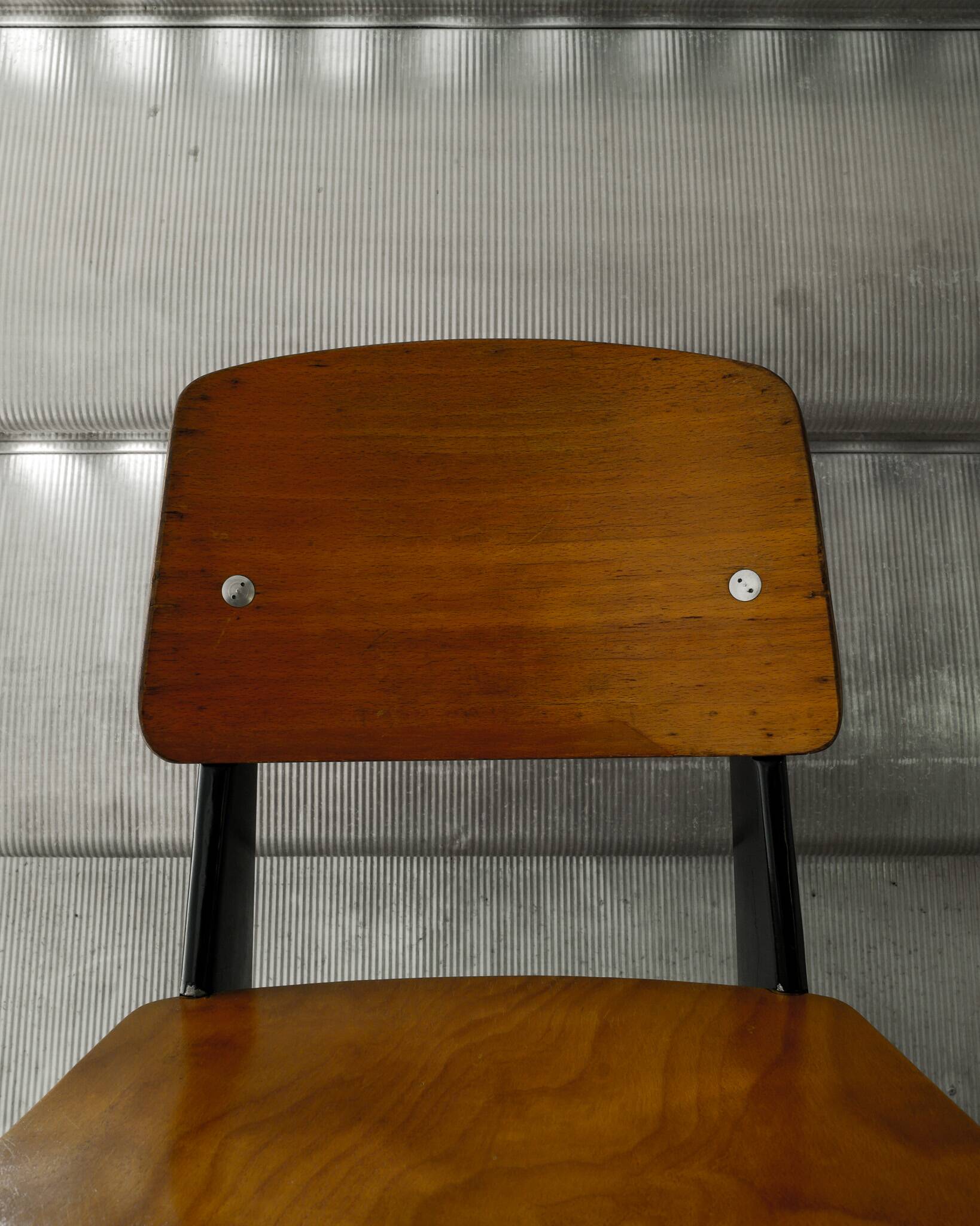 Vintage French Mid Century Jean Prouvé Metropole Standard Chair, 1950s