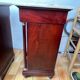 Pair of Napoleon III bedside tables in mahogany and marble