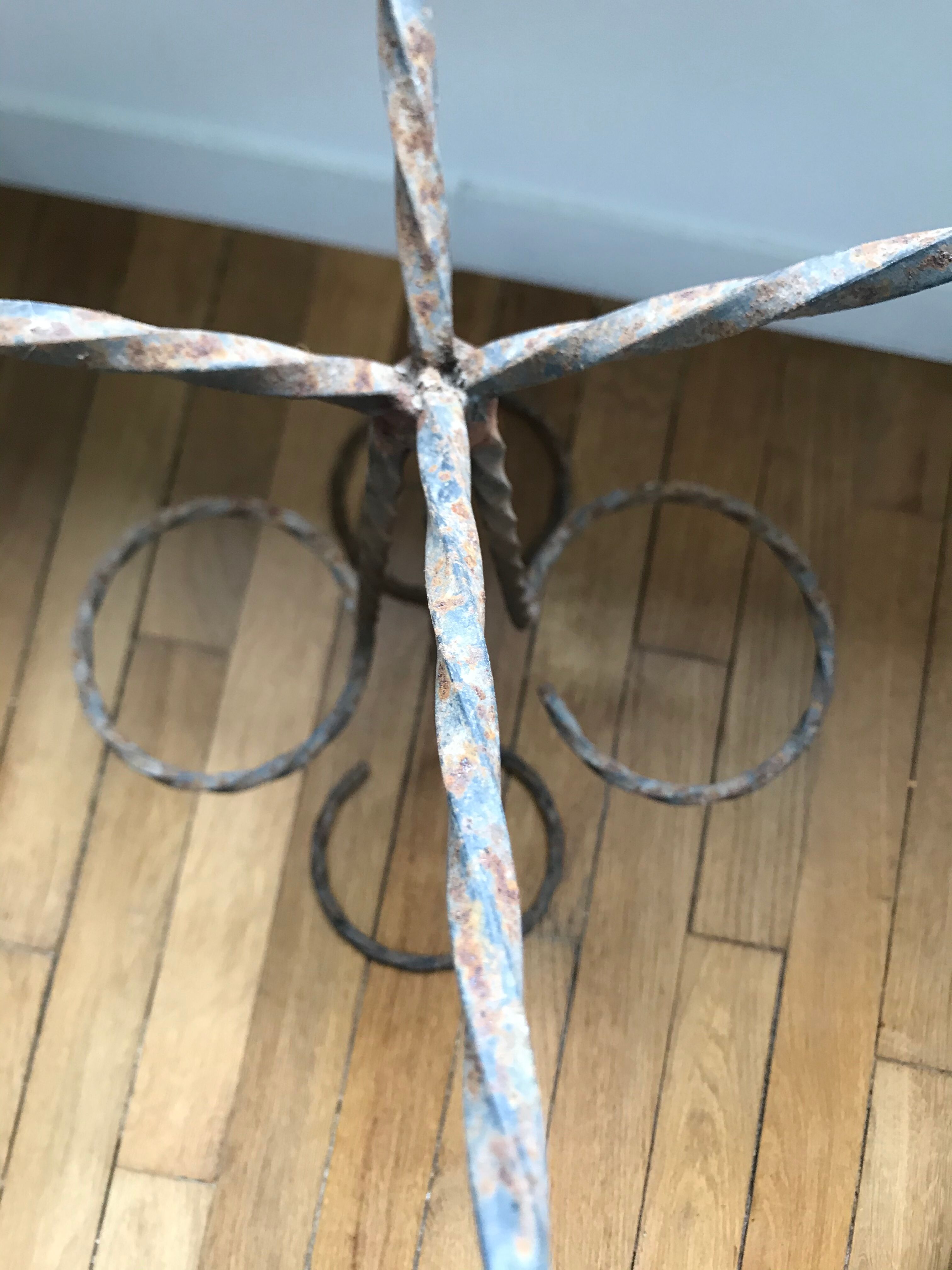 Wrought iron plant holders