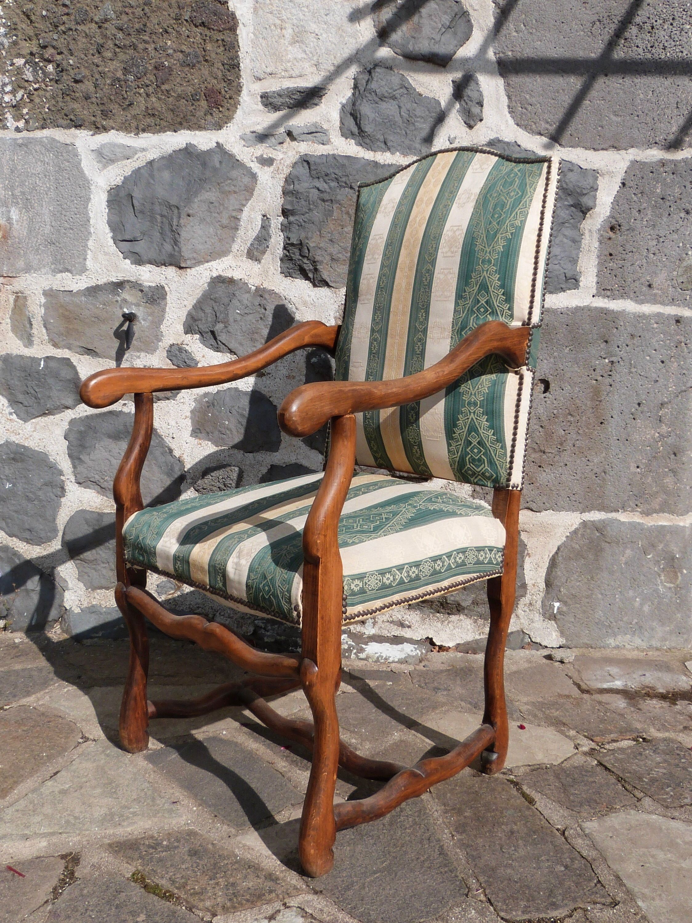 Fauteuil Os de mouton style Louis XIV