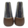 Vintage salt and pepper holders from A&B, Denmark, 1950s, set of 2