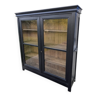 19th Century Shabby Chic Library Display Cabinet Antique