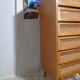 Chest of drawers vintage wood and rattan of the 50 feet compass