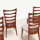 Set of six dining chairs Gaston Poisson style
