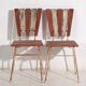 4 chaises de jardin rouges, c.1920