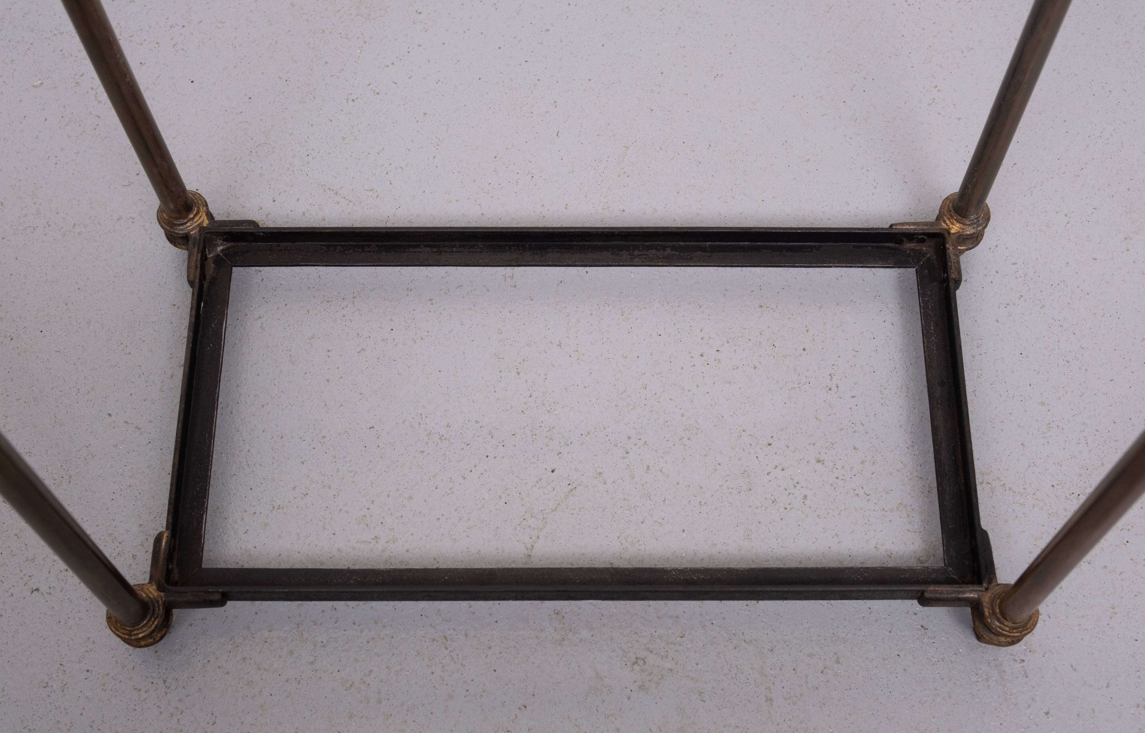 Rectangular Brass And Cast Iron Umbrella Stand. French. Circa 1900