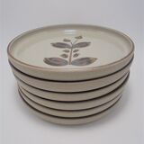 Series of 6 stoneware plates