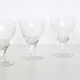 Set of 6 chiselled glass wine glasses, 1930