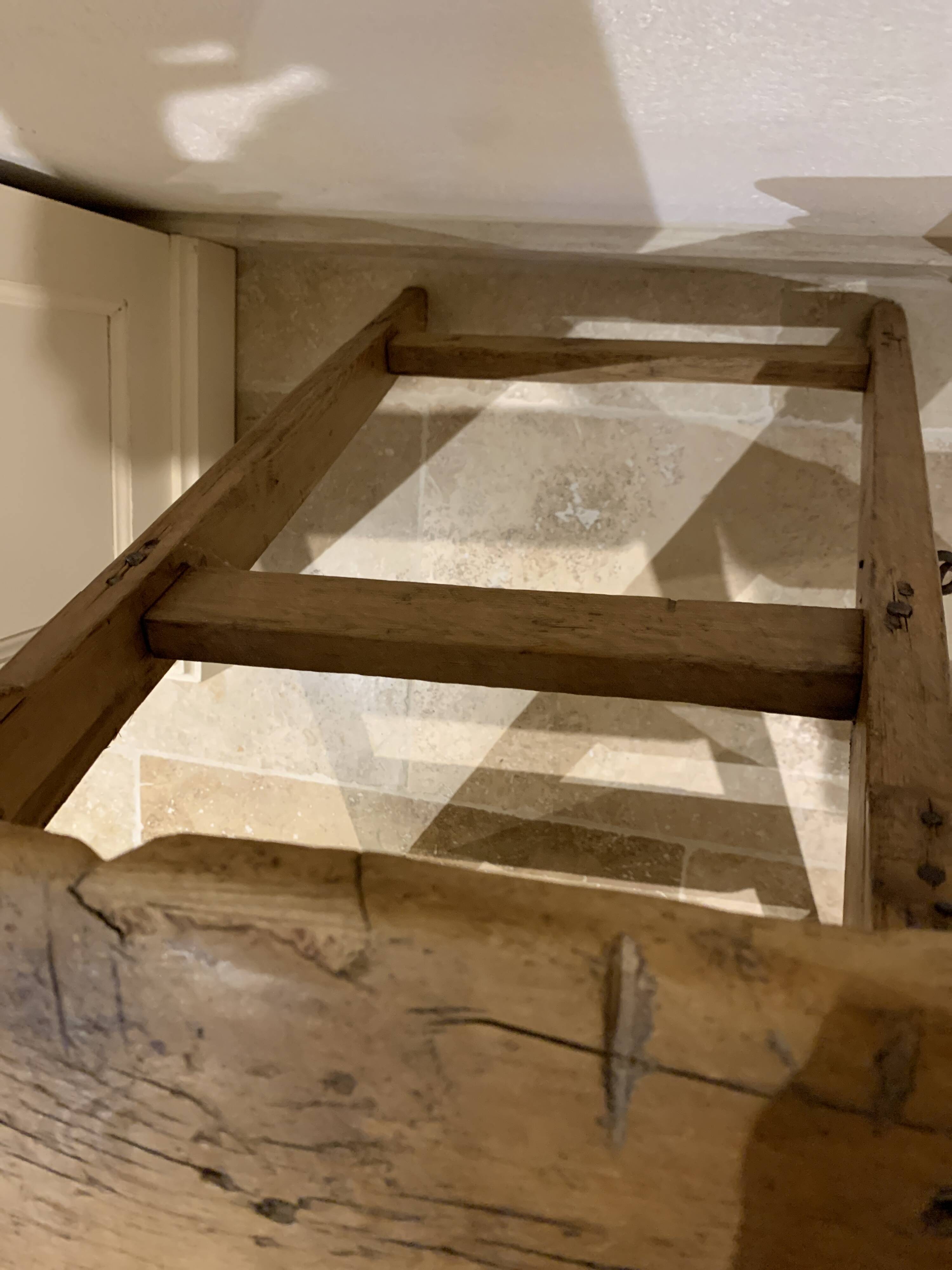 Solid wood stepladder very charming old decoration