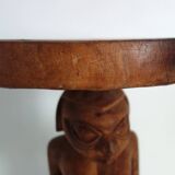 Vintage Luba carved wooden stool