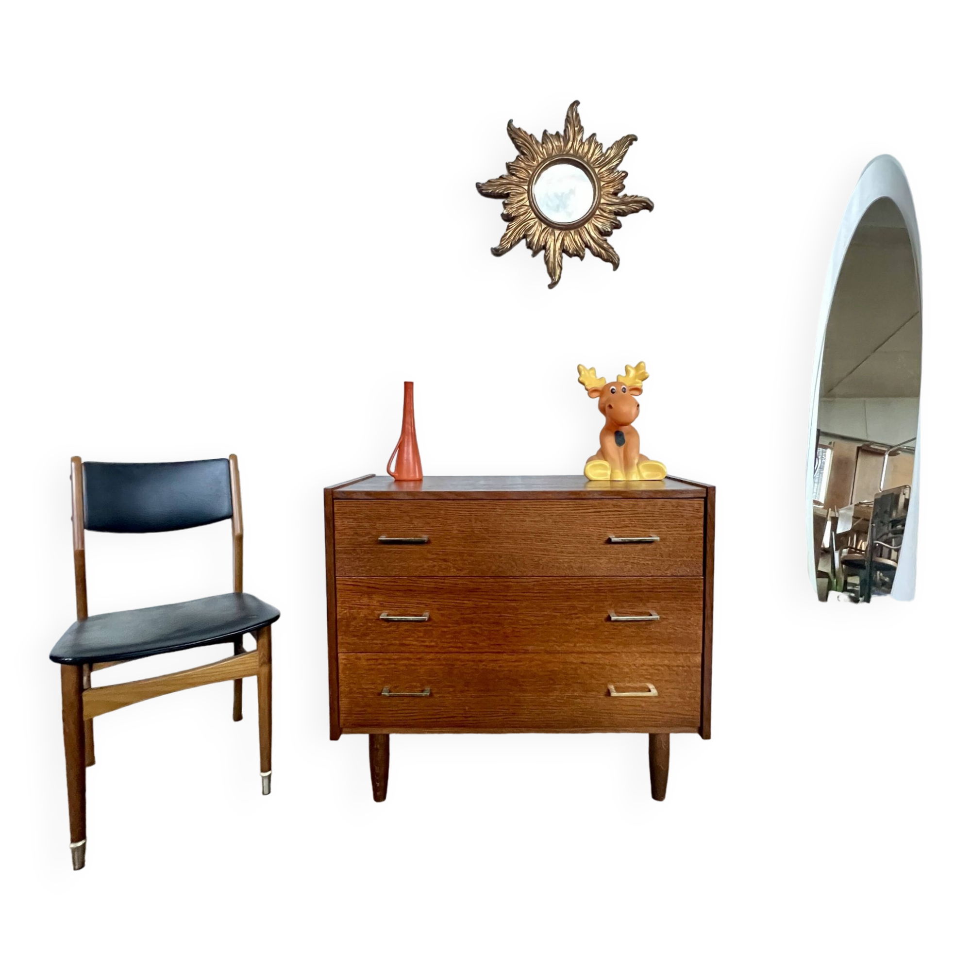 Brutalist vintage chest of drawers