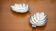 Pair of vintage leaf-shaped pockets, brass leaf cup
