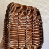 Brown wooden wicker basket