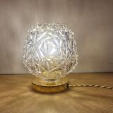 Chiseled glass table lamp