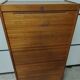 50s-60s double curtain filing cabinet in oak