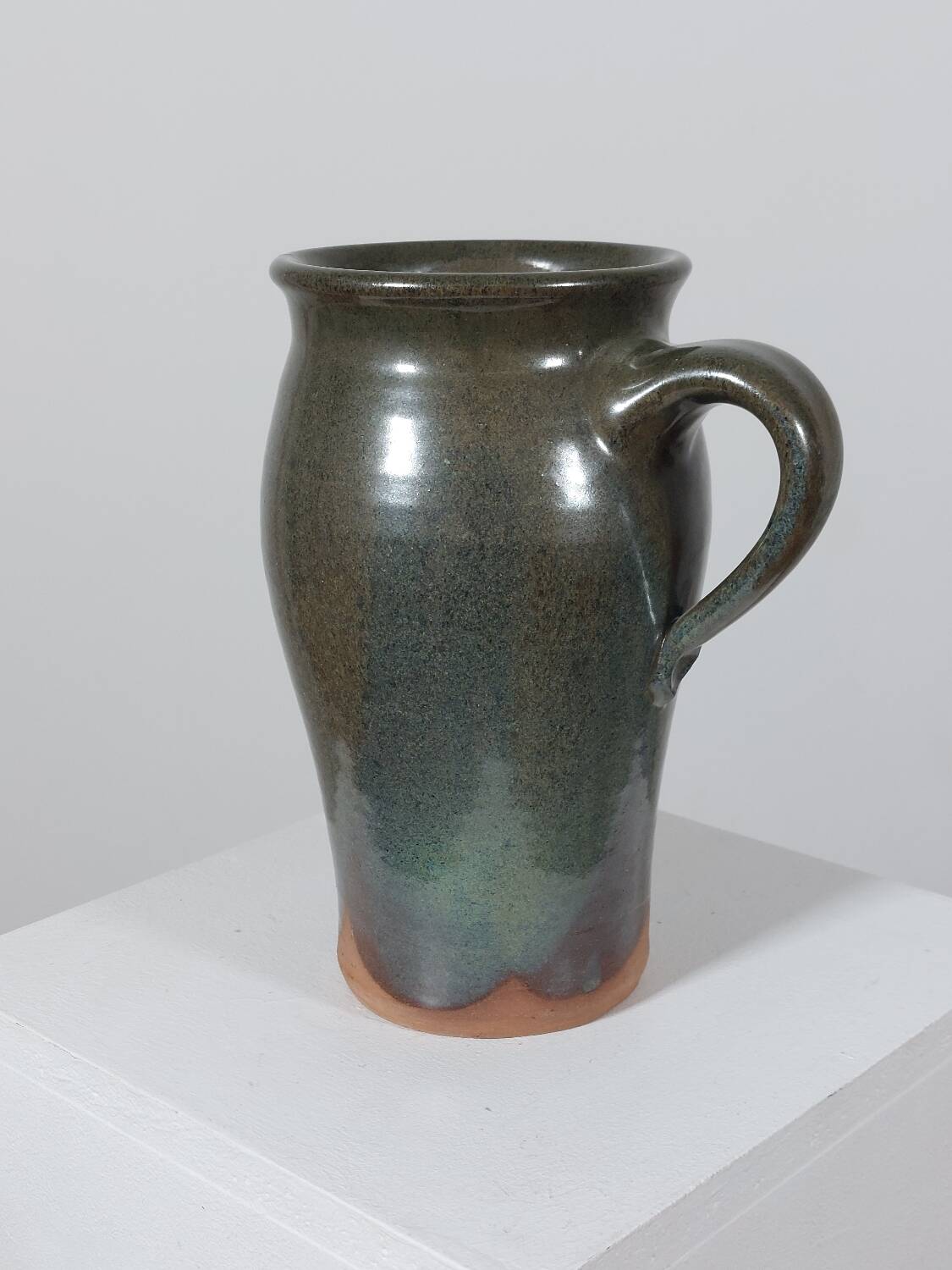 Vintage mid-century oxidised pottery vase