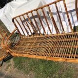 Set in vintage rattan sofa 3-seater seating and 2 seats